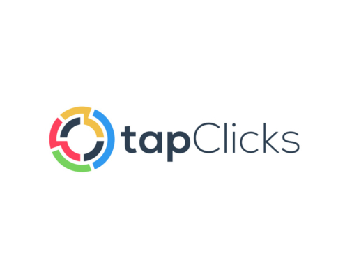 tapClicks logo on white background.